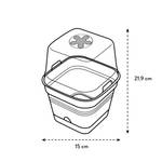 green basics growpot square allin1 15cm leaf green